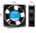 SIBASS 120x120x38mm AC Cooling Fan 220V | 23W High Speed 2600 RPM Ventilation Exhaust Fan | Industrial Cooling Fan for Control Panel, Electrical Cabinet &amp; Ventilation