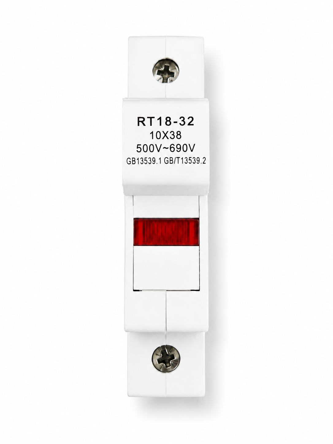 RT18-32 10x38 DIN Rail Fuse Holder 32A 500V-690V | Single Pole Fuse Base | 1 PCS