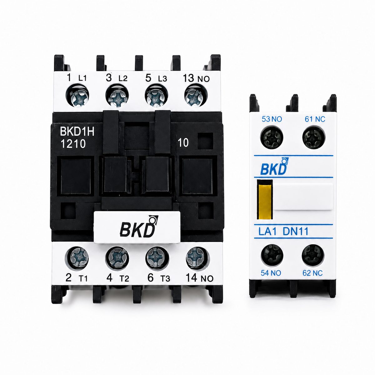 BKD 1210 12A 3 Pole Contactor 24V AC with 1NO+1NC Aux Block