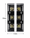 200A 3 Pole Terminal Block | Heavy Duty Power Distribution Connector | 600V Electrical Junction Terminal | Industrial Distribution Block for Control Panel, DB, Inverter & Electrical Equipment (1 Pc)