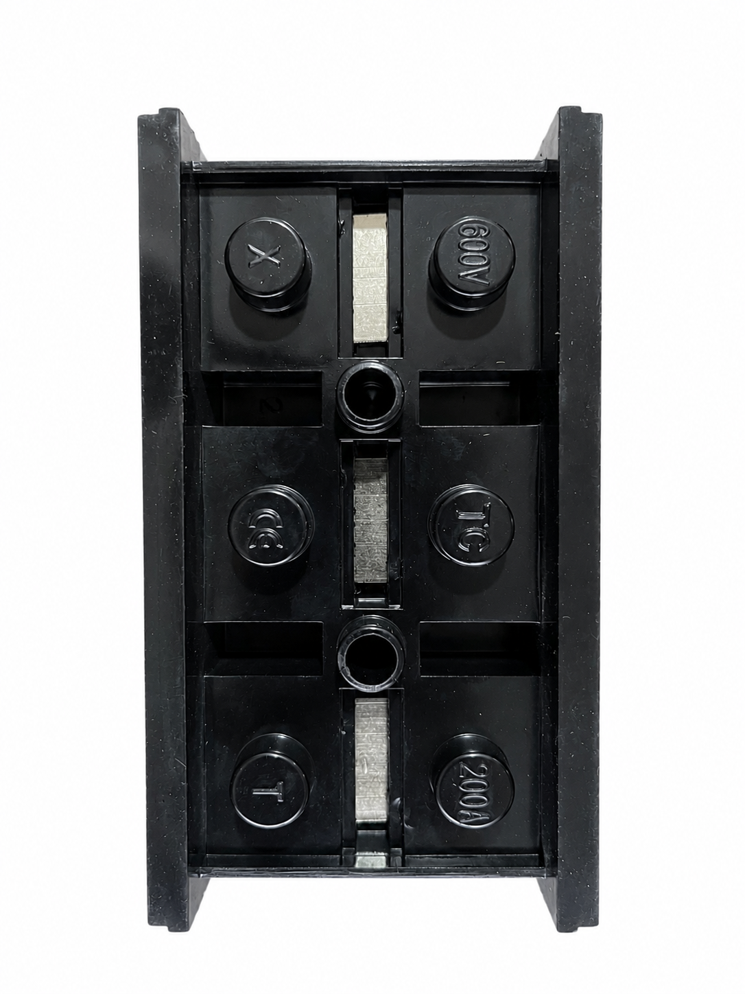 200A 3 Pole Terminal Block | Heavy Duty Power Distribution Connector | 600V Electrical Junction Terminal | Industrial Distribution Block for Control Panel, DB, Inverter & Electrical Equipment (1 Pc)
