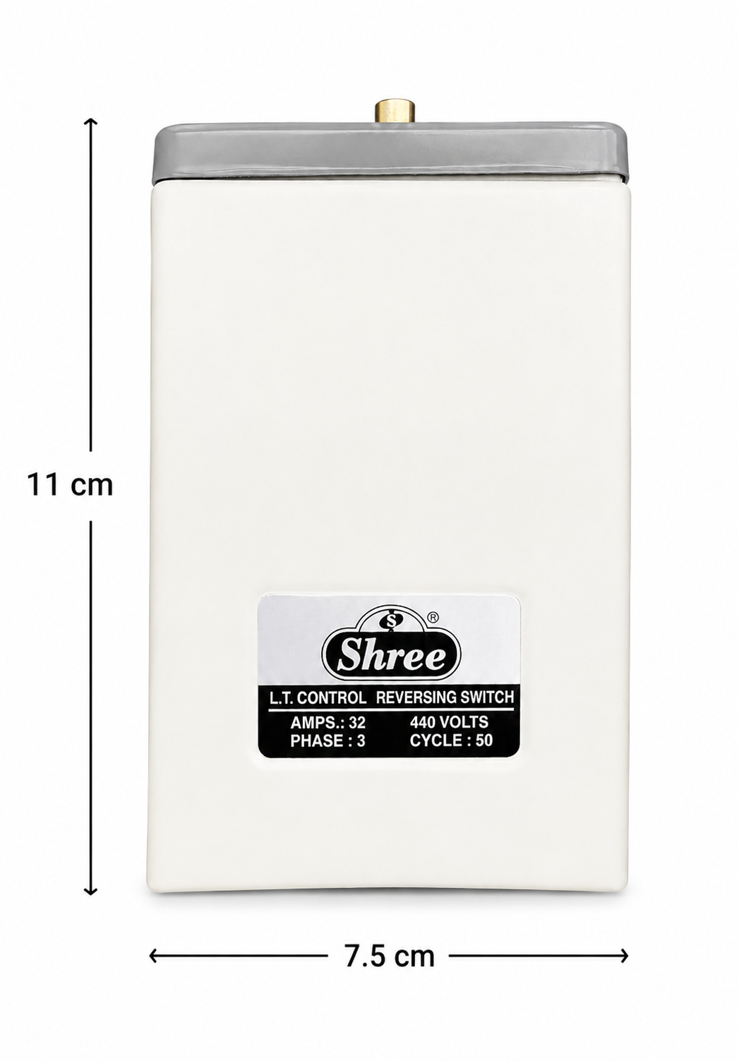 Shree LT Control Reverse Forward Switch 32A 3 Phase 440V Heavy Duty Manual Motor Reversing Switch | Metal Body | Wall Mount | Industrial & Agricultural Motor Control