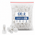 CE-2 Wire Connector 100 PCS Pack | PVC Insulated Crimp Wire Connector | Electrical Wire Joint Connector Terminal | Heat Resistant Wire Sleeve | Quick Wire Joining for Home, Industrial & Electrical Wiring