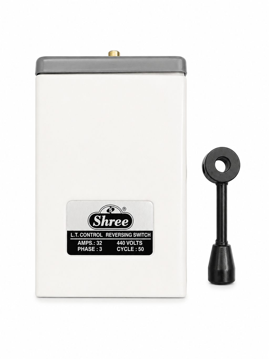 Shree LT Control Reverse Forward Switch 32A 3 Phase 440V Heavy Duty Manual Motor Reversing Switch | Metal Body | Wall Mount | Industrial & Agricultural Motor Control