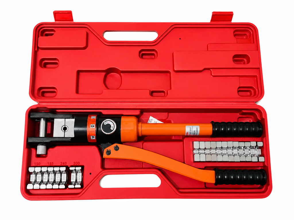 HEX HEXPRESS-06 Heavy Duty Hydraulic Cable Lug Crimping Tool Kit 16-300 Sq.mm | Professional Hydraulic Hand Crimper with High Strength Steel Body & Carry Case