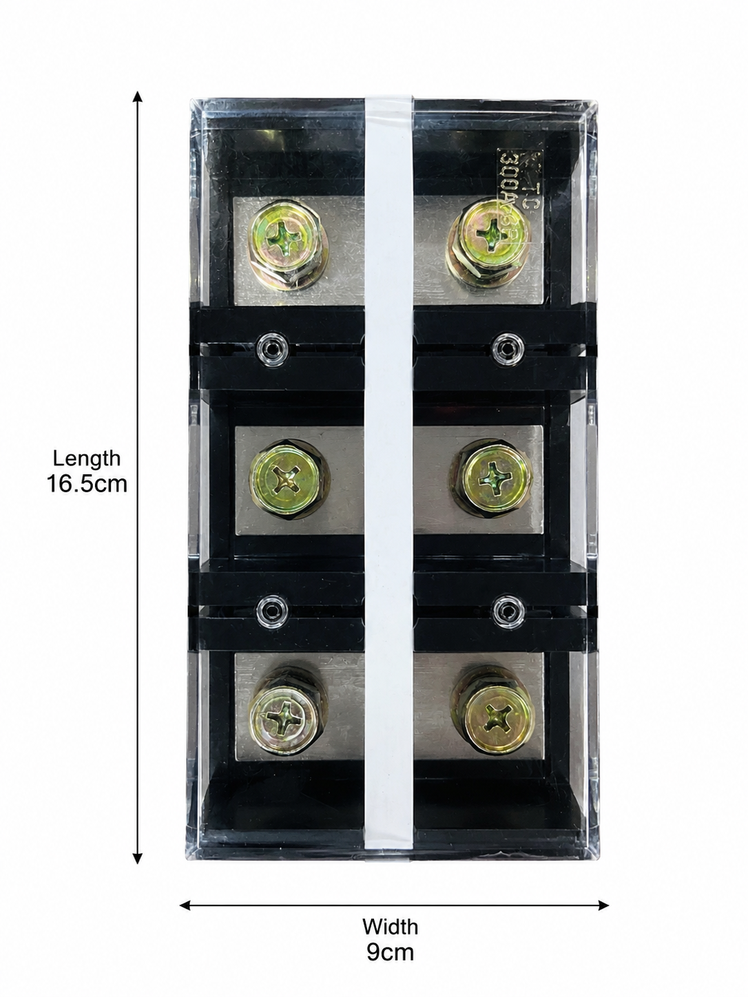 300A 3 Pole Terminal Block | 600V Heavy Duty Power Distribution Block | Insulated Panel Mount Electrical Junction Block | High Conductivity Terminal Connector for Control Panels & Industrial Applications (1 Piece)