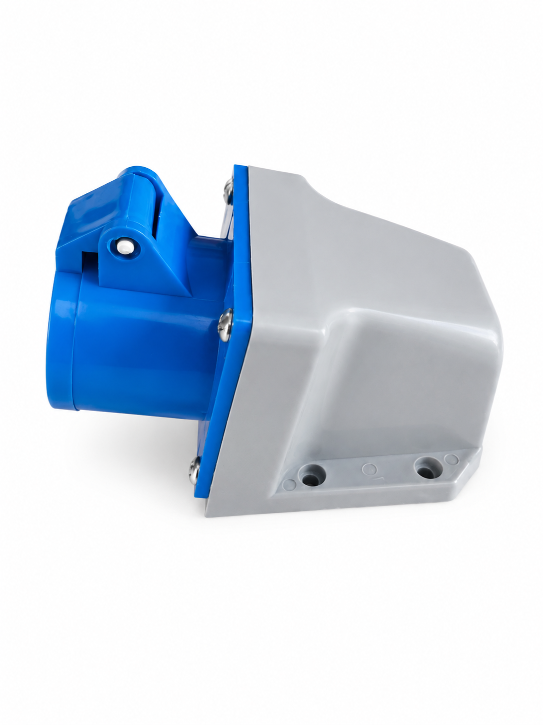 Shree 16A Industrial Weatherproof Wall Socket with 16A 3 Pin Industrial Plug | 220-250V AC | IP44 Splash Proof | 2P+E Industrial Socket & Plug Set | Heavy Duty Electrical Connector | Blue | Made in India