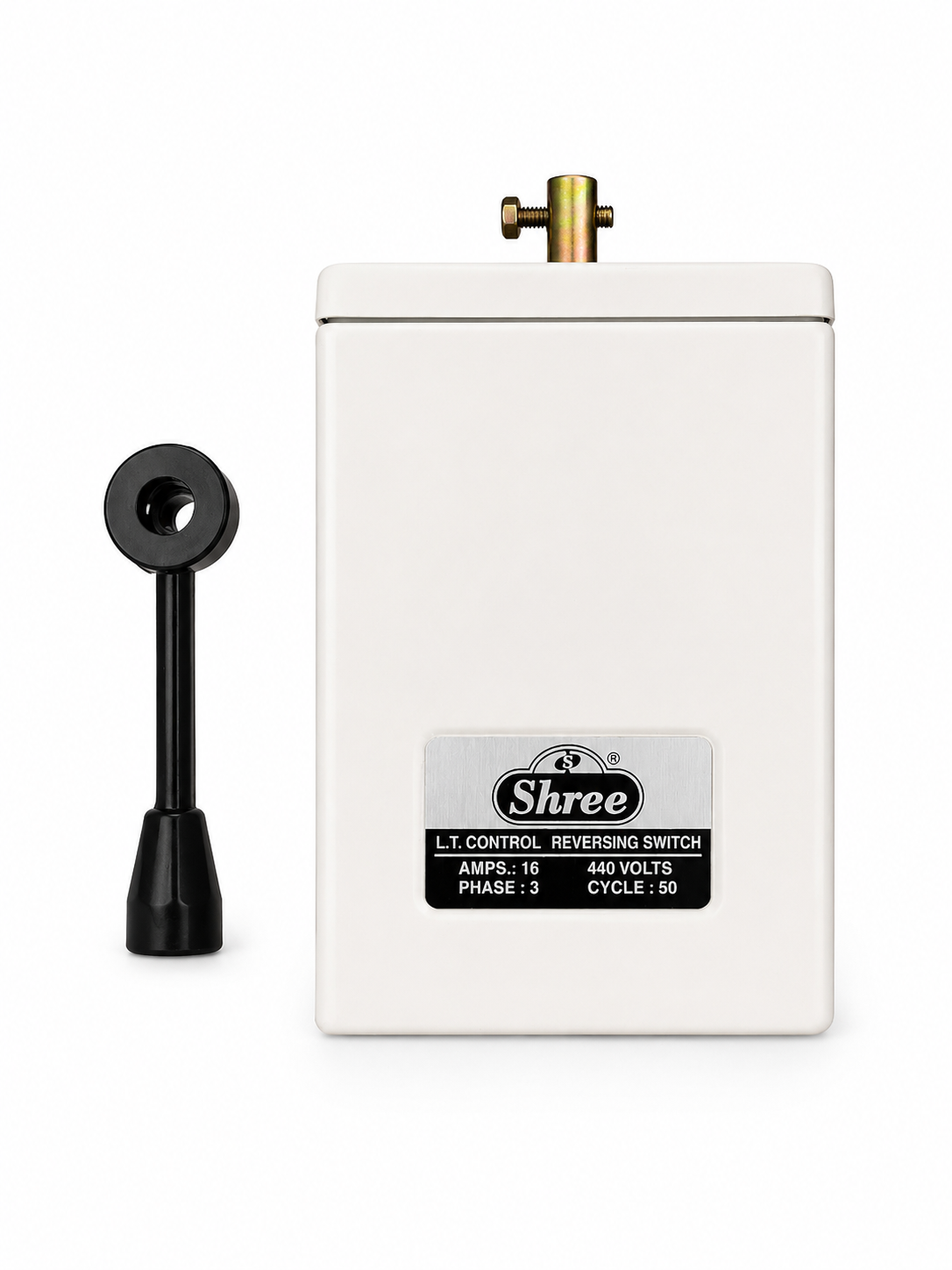Shree LT Control Reverse Forward Switch 16A 3 Phase 440V Heavy Duty Manual Motor Reversing Switch | Metal Body | Industrial & Agricultural Applications