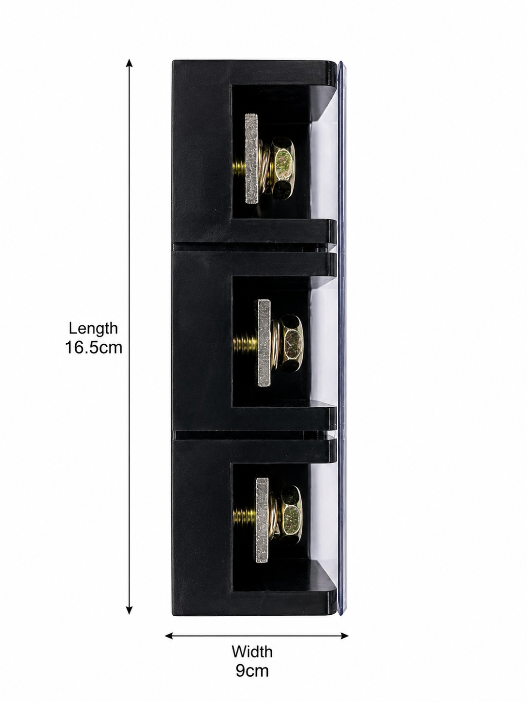300A 3 Pole Terminal Block | 600V Heavy Duty Power Distribution Block | Insulated Panel Mount Electrical Junction Block | High Conductivity Terminal Connector for Control Panels & Industrial Applications (1 Piece)
