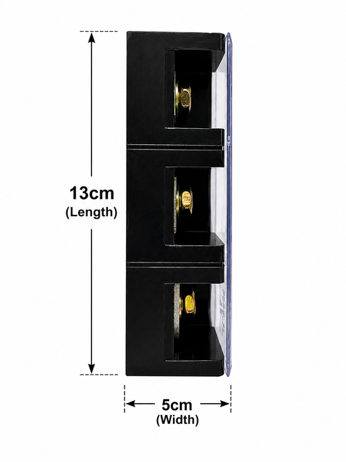 200A 3 Pole Terminal Block | Heavy Duty Power Distribution Connector | 600V Electrical Junction Terminal | Industrial Distribution Block for Control Panel, DB, Inverter & Electrical Equipment (1 Pc)