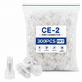 CE-2 Wire Connector 300 PCS Pack | PVC Insulated Crimp Wire Connectors | Quick Electrical Wire Joining Terminal | Heat Resistant | For Electrical Wiring, Ceiling Fan, Lights, Panels & Home Appliances