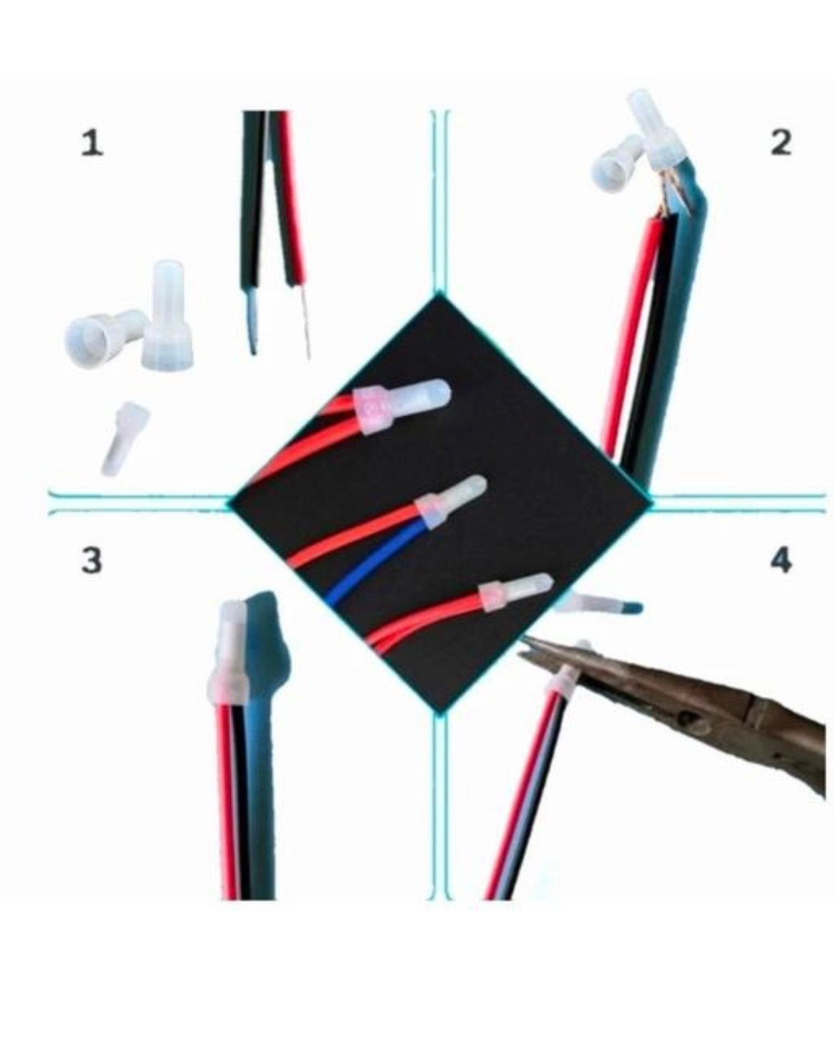 CE-2 Wire Connector 300 PCS Pack | PVC Insulated Crimp Wire Connectors | Quick Electrical Wire Joining Terminal | Heat Resistant | For Electrical Wiring, Ceiling Fan, Lights, Panels & Home Appliances