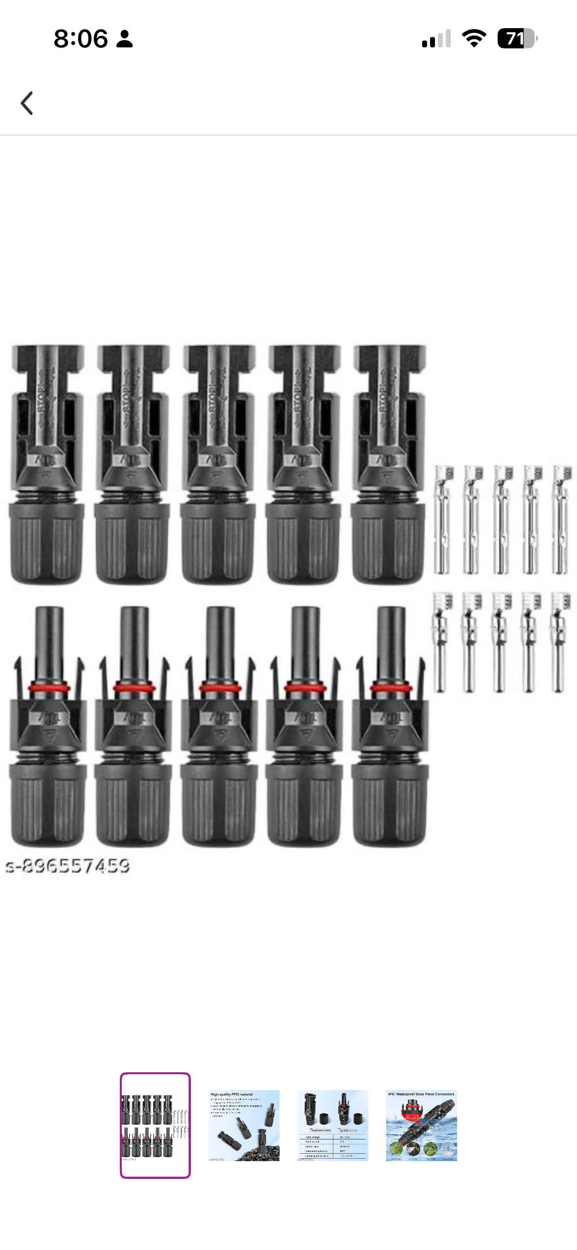 MC4 Solar Connector Kit 5 Pair (Male & Female) with 10 Crimp Pins | IP67 Waterproof Solar Panel Cable Connector | UV Resistant, High Current, Easy Installation for PV Solar System