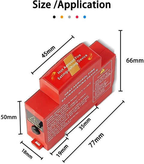 Automatic Fire Extinguisher Aerosol (Pack of 10) | Self-Activating Fire Suppression Device | No Wiring or Power Required | Easy Installation | Suitable for Home, Car, Office & Electrical Panels