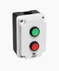 2 Push Button Control Station | Green Start & Red Stop Push Button Switch | Industrial Motor Control Push Button Box | Weather Resistant Enclosure | Electrical Control Switch