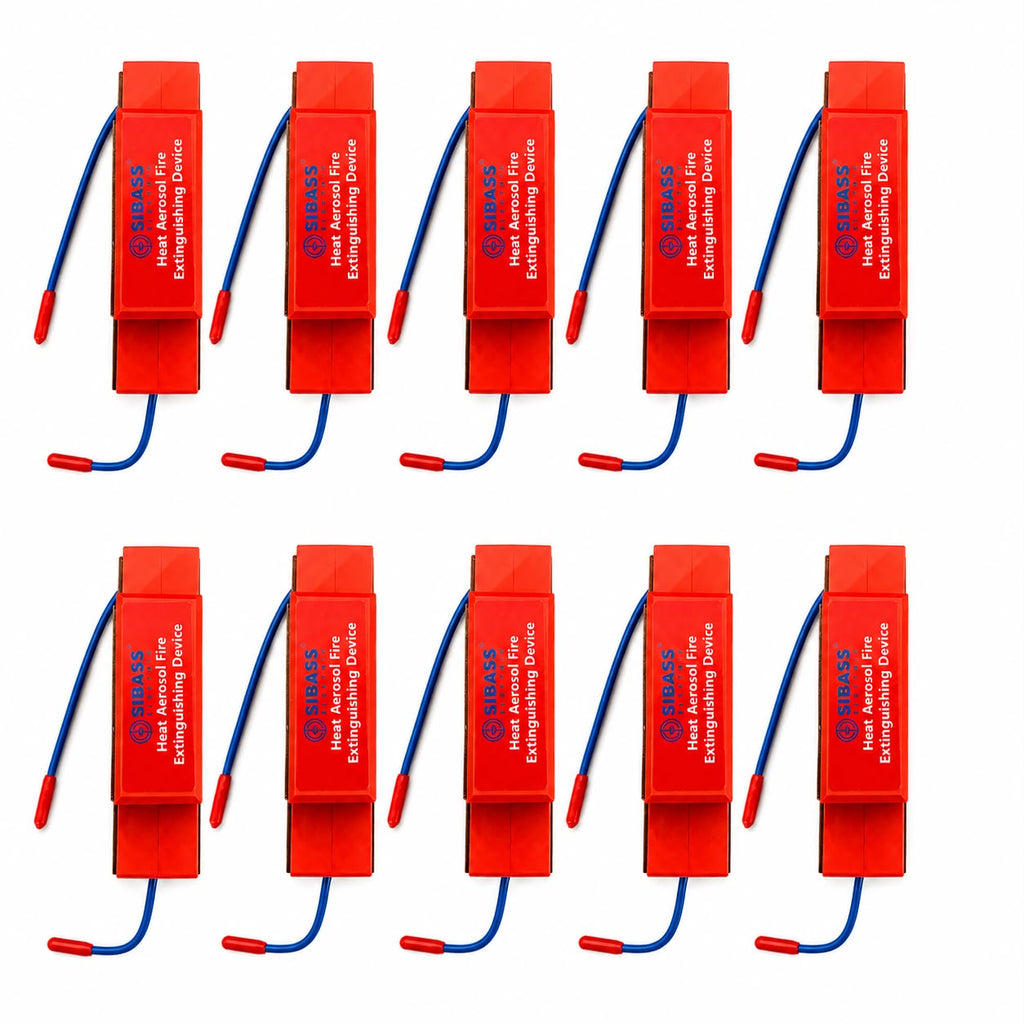 SIBASS Heat Aerosol Fire Extinguishing Device – Pack of 10 PCS | Automatic Fire Suppression System for Electrical Panels, Server Racks, Control Panels & Industrial Equipment | 10 Years Life