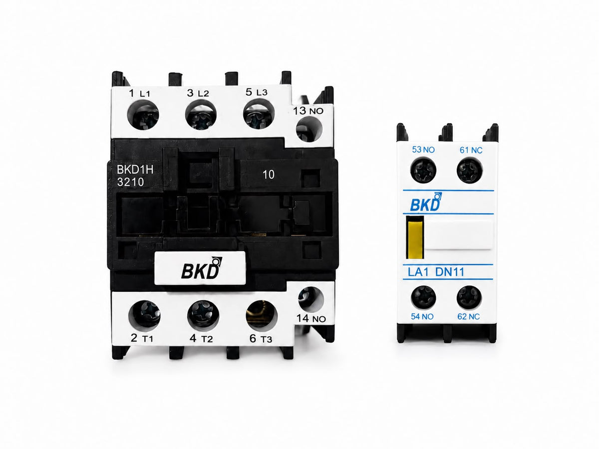 BKD BKDH32 AC Contactor | 32A 3 Pole Magnetic Contactor | 1NO Auxiliary Contact | Industrial Motor Starter Contactor | Heavy Duty Electrical Contactor