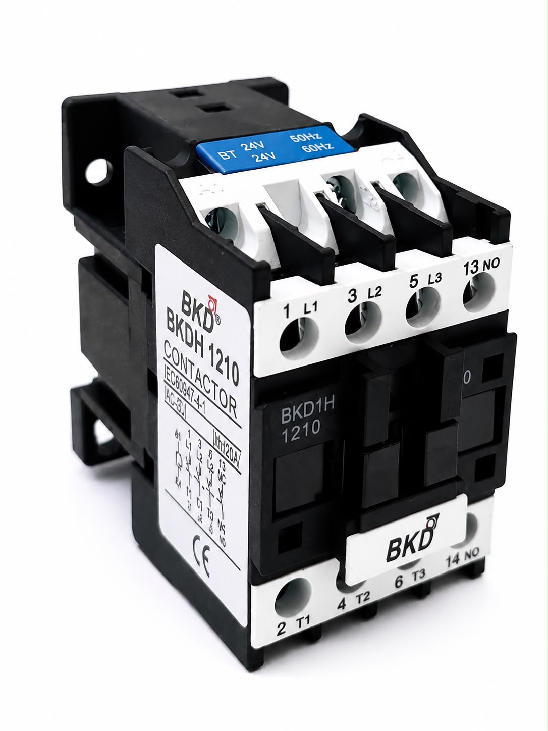BKD BKDH 1210 3 Pole 220V AC Contactor with FREE LA1 DN11 1NO+1NC Add-on Auxiliary Contact Block | Heavy Duty Industrial Contactor | Motor Starter & Control Panel Use