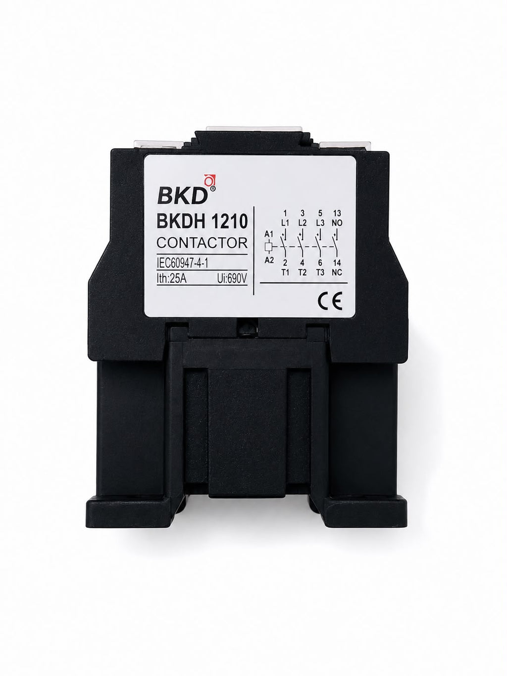 BKD BKDH 1210 3 Pole 220V AC Contactor with FREE LA1 DN11 1NO+1NC Add-on Auxiliary Contact Block | Heavy Duty Industrial Contactor | Motor Starter & Control Panel Use