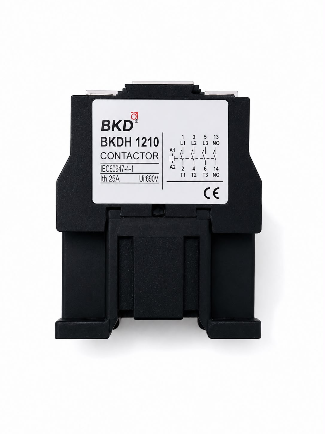 BKD BKDH 1210 3 Pole 220V AC Contactor with FREE LA1 DN11 1NO+1NC Add-on Auxiliary Contact Block | Heavy Duty Industrial Contactor | Motor Starter & Control Panel Use