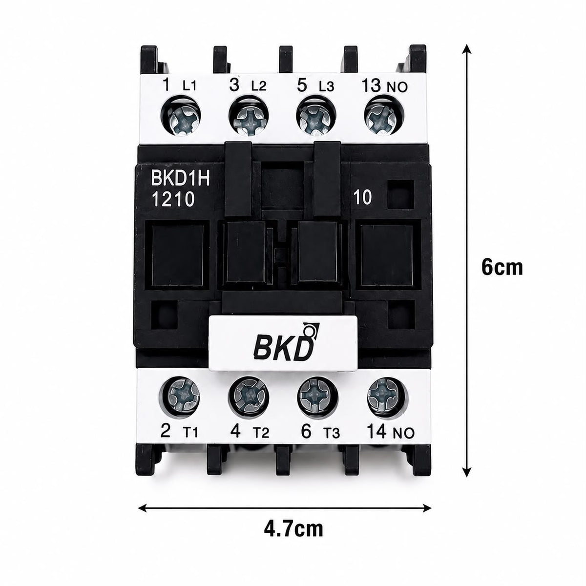 BKD BKDH 1210 3 Pole 220V AC Contactor with FREE LA1 DN11 1NO+1NC Add-on Auxiliary Contact Block | Heavy Duty Industrial Contactor | Motor Starter & Control Panel Use