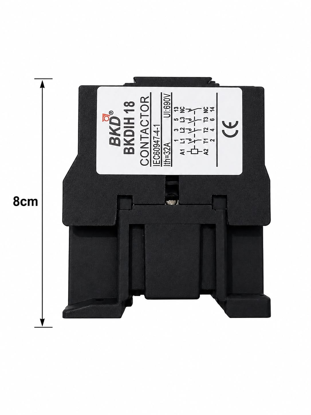 BKD BKDH18 18A 3 Pole 220V AC Contactor | 1NO Auxiliary Contact | 220-240V AC Coil | Heavy Duty Motor Contactor for Industrial Control Panels