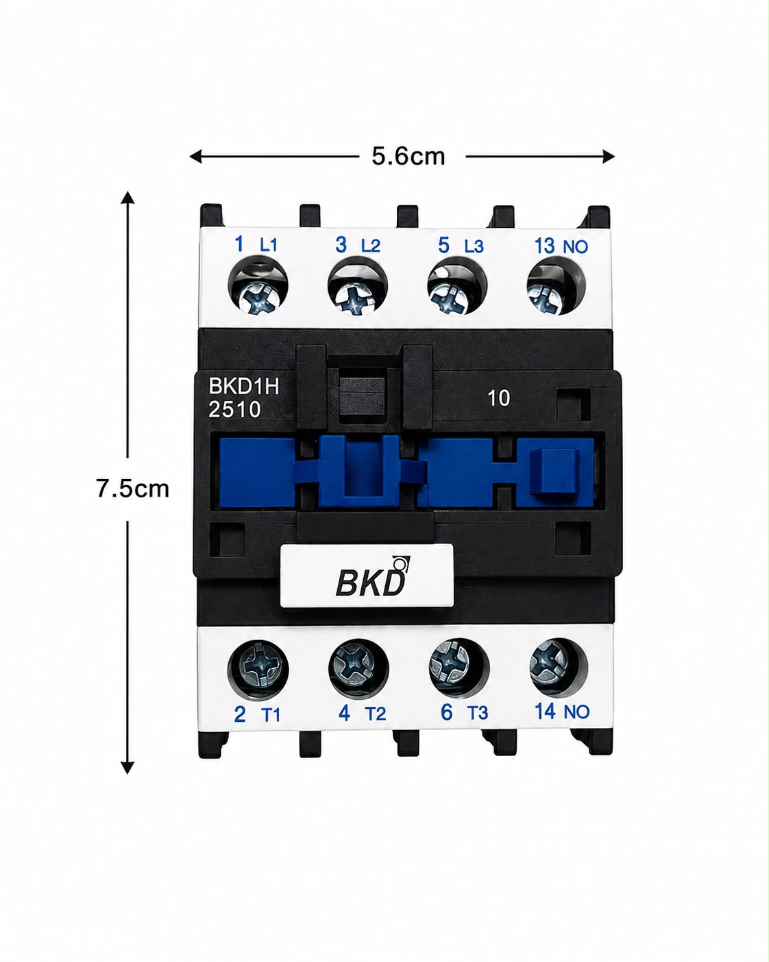 BKD BKD1H2510 AC Contactor | 25A 3 Pole Magnetic Contactor | 1NO Auxiliary Contact | Industrial Motor Starter Contactor | DIN Rail Mount
