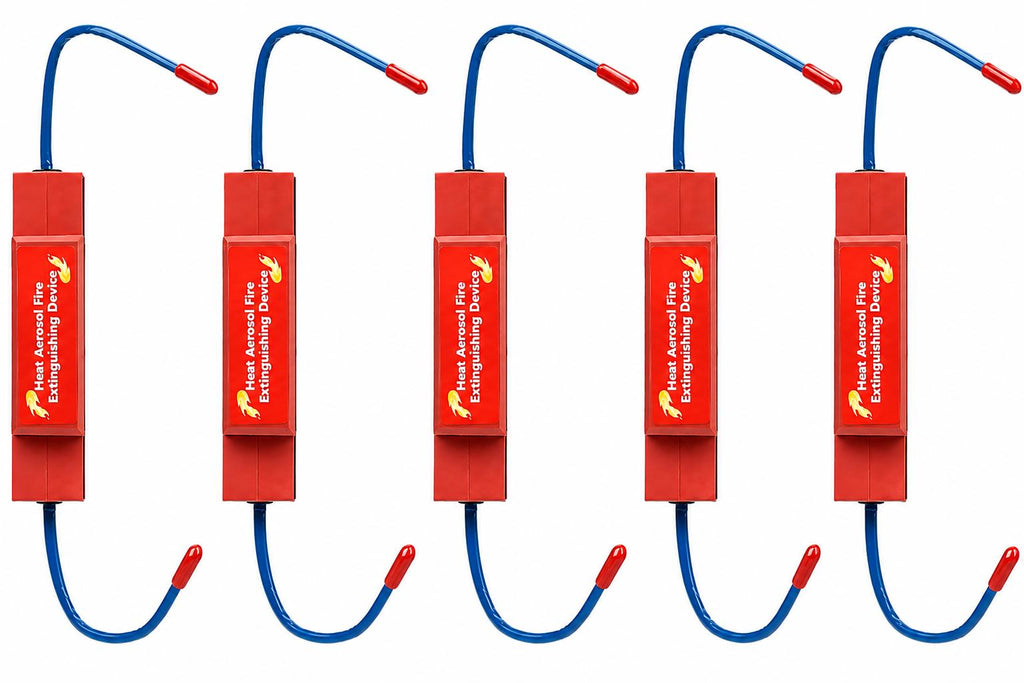 Automatic Fire Extinguisher Aerosol (Pack of 5) | Self-Activating Fire Suppression Device | No Wiring or Power Required | Easy Installation | Suitable for Home, Car, Office & Electrical Panels